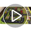 Analog ABC Kids Rug Playroom Car Play Mat City Life Road Rug for Cars Fun City Map for Carpet for Bedroom Boys (31 * 47 inches, Evening City)