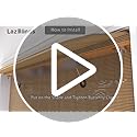 LazBlinds Cordless Bamboo Roman Shades, Privacy Blinds for Interior Windows, Room Darkening Roll Up Bamboo Blinds for Home & Patio, 34" W x 64" H, Highfield Teak