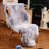 LLB Genuine Sheepskin Area Rug Wool Rug Fur Carpet Fluffy Shaggy Fur Rug for Living Room Kids Bedroom Real Sheepskin Throw Lambskin Rugs Sofa Mat Chair Seat Covers (Taro Purple, 2 x 6 ft Sheepskin)