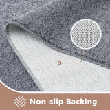 2x6 Grey Blue/White Runner Rug Non-Slip Washable for Hallway Kitchen