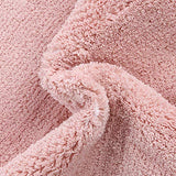 Lahome ABC Pink Round Rug for Girls Bedroom - 3ft Washable Small Classroom Rug Non Slip Alphabet Rug, Circle Nursery Rug for Kids Room, Cute Furry Plush Shaggy Crawling Play Mat for Children Toddlers