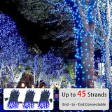 25ft 50 Counts Blue LED Christmas Lights - Commercial Grade Christmas Lights Outdoor Waterproof,LED Lights 5mm Wide Angle Green Wire, Xmas Tree Lights, IP65, UL