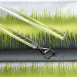 2 Pack Curtain Pull Rod with Metal Snap Invisible Clear Curtain Push Wand for Drapery and Grommet Curtains 1/2 Inch Wide (Acrylic, 40 Inch)