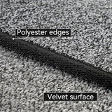 AREDO Runner Rug with Non Slip Rubber Backing, Washable Soft Floor Carpet for Kitchen, Hallway, Entryway Indoor, Bedroom, Laundry, Low Pile Area Rugs, Solid color with Pointillism style, 2*6 ft BLACK