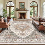 8x10 Area Rug for Living Room Large Washable Vintage Area Rug