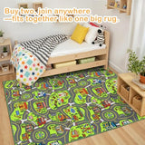 Upgrade Ultra Non Slip Kids Car Rug, Kids Road Playmat Rug for Toy Cars, Educational Town City Map Washable Carpet for Boy Playroom Bedroom, Safer Car Track Play Mat for Children Baby Toddler, 60"x36"