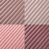Volcanics Set of 4 Pink Corduroy Couch Throw Pillow Covers 18x18 in