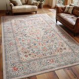 Goideal Washable Rug 4x6, Beige Area Rugs Non Slip, Indoor Low Pile Carpet with Rubber Backing for Living Room Kitchen Bathroom Entryway Office Bedroom