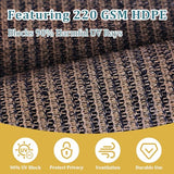 Shade&Beyond Outdoor Roller Shades with Splicing Design, 8' W x 8' H Cordless Patio Roll Up Blinds, Exterior Shade Cloth Roll for Porch, Gazebo, Pergola, Balcony, Mocha