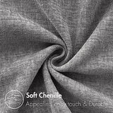 MIULEE Pack of 2 Couch Throw Pillow Covers 18x18 Inch Soft Dark Gray Chenille Pillow Covers for Sofa Living Room Solid Dyed Pillow Cases