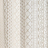 Sutuo Home Beige Boho Lace Sheer Curtains 84 inches Long,Crochet Macrame Semi-Sheer Bohemian Drape with Tassels, Cream Farmhouse Window Curtains for Living Room & Bedroom, 1 Panel 59" W,Rod Pocket