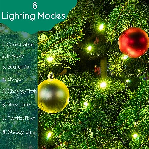 Battery Operated Christmas Lights - 50 LED Mini Lights Battery Operated String Lights Indoor Outdoor String Lights with Timer 8 Modes Fairy Lights for Christmas Tree Wreath Party, Warm White