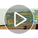 STARUIA Kids Rug Play Mat, 60"x32" Ultra Non-Slip Car Rug for Toddlers, Educational City Road Carpet Car Mat for Kids, Washable Car Kid Rugs for Bedroom Playroom Boys Room Nursery