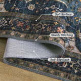 Tangsoo Oriental 2x6 Washable Runner Rugs for Hallways, Non Slip Runner Rug