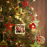 WaaHome Picture Frame Christmas Ornaments 2026-3'' Floral Photo Frame Christmas Tree Ornaments Decorations Gifts for Family Friends Women Mom