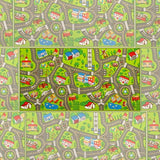 Kids Carpet Playmat City Life 3D Playroom Rug | 30 x 60 Inch Extra Large Toddler Activity Mat for Race Cars & Toys | Playroom Rug Makes a Fun Educational Gift Idea for Boys & Girls (Green)