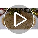 Christmas Tree Skirt 48 inch Shiny Gold Sequin Sparkly with Faux Fur Plush Tree Mat for 5-7FT Large Xmas Tree Christmas Tree Decorations for Holiday Home Decor Party