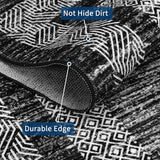 GarveeHome 2x6 Modern Bordered Runner Rug Non Slip Washable Floor Carpet