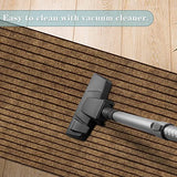 Runner Rug 2FT x 6FT, AYOHA 2'-82' Utility Carpet Runner for Entryway Hallway Aisles Balcony Garages, Area Rugs with Non-Slip Rubber Backing, Brown Strip (Available Custom Sizes)