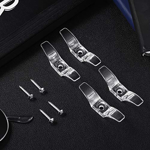 Jetec 12 Sets Window Blind Cord Cleats Safety Cord Cleats for Blinds with Screws Plastic Transparent for Home Office Window Curtains Sun Shades Ropes