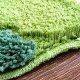 UKELER Cute Moss Bathroom Rugs Shaggy Washable Green Moss Bath Mat for Bathroom Non Slip Absorbent Bath Rugs for Shower, Tub, Sink, Toilet, Entry Way, 31''×20''