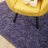 Foxmas Soft Fluffy Area Rugs for Bedroom Kids Room Plush Shaggy Nursery Rug Furry Throw Carpets for Boys Girls, College Dorm Fuzzy Rugs Living Room Home Decorate Rug, 3ft x 5ft, Grey Purple