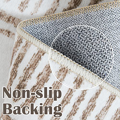 jinchan Runner Rug 3x8 Moroccan Modern Hallway Area Rug, Taupe