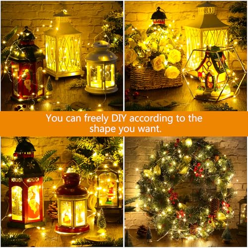Macarrie 3 Pcs Fairy Lights USB Powered 16 ft 50 LED String Lights for Indoor Outdoor Bedroom DIY Party Wedding Home Festival Tree Garden Xmas Decoration (Warm White)