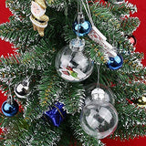 12 Pcs 3.15 Inch Clear Plastic Fillable Ornament Balls, Removable Top Clear Hanging Ornaments Ball, DIY Plastic Ornaments Round Balls, Perfect for Decoration On Christmas Trees, Wedding, Party