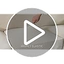 H.VERSAILTEX 2-Pieces Armchair Cover Chair Slipcovers with Arms Furniture Protector Cover Fit Width Up to 47 Inch, Jacquard Spandex Polyester Couch Covers Armchair Slipcover - Ivory, Chair