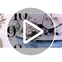 Bathroom Wall Clock,Rustic Style Waterproof Glass Shower Clock Wall Clock for Bathroom Pool Decor (8 Inch,Blue)