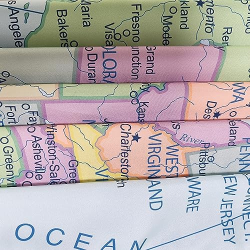 TOMOZ United State Map Tapestry, US Maps Tapestries for Kids Student, Educational Tapestry Wall Hanging for Classroom Bedroom Living Room Dorm Decor 60 x 51Inch