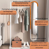 Standing Mirrors Coat Rack and Dressing Mirror Integrated Bedroom and Living Room Floor-Standing Rotating Full-Length Mirror Coat and Hat Rack Dressing Mirror(Gold,80cm)