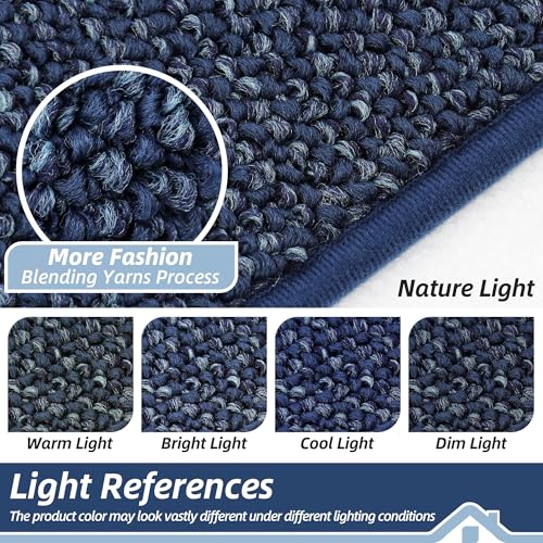 BEQHAUSE Kitchen Runner Rugs 20"x48", Kitchen Mats for Floor, Blue