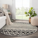 Black Round Area Rugs 4Ft Washable Entryway Rug Indoor Home Decor