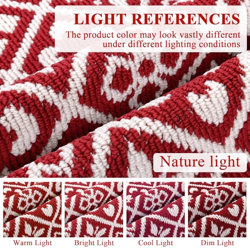 Christmas Hallway Runner Rug Washable Red Xmas Kitchen Mat 2x6 ft
