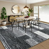 Large Area Rugs, Modern Geometric Patchwork Floor Decor Rockwood Collection