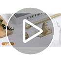TONIAL Gold Curtain Rods No Drilling for Windows from 40 to 53 Inches, 5/8 Inch Curtain Rod 32 to 58 Inch with Adhesive Brackets without Drilling, Renter Apartment Friendly Adjustable Drapery Rods