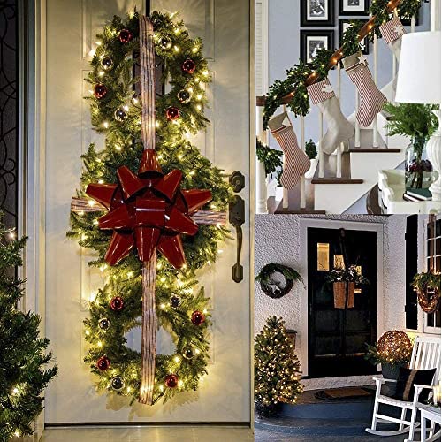 Hopolon 2 Pack 13ft 50-Count Clear Green Wire Christmas Light Set,Incandescent Mini Christmas Lights, Connectable 120V Clear Tree Lights for Wedding, Bedroom, Classroom, Porch Decor(2pcs Warm White)