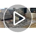 AMADA HOMEFURNISHING 8x10 Washable Area Rug, Low-Profile with Non-Slip Backing & Durable Edge Binding, Vintage Large Rugs for Living Room, Bedroom, Dining Room, Blue