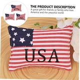 STOBAZA Patriotic American Flag Mini Pillow 3 Pack Decorative Throw Pillow for 4th of July Decor