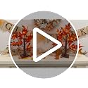 Cllayees Fall Decorations fo Home 2 Pack 18" Lighted Maple Tree | Timer, Thanksgiving Autumn Table Decor, For Office, Desk, Table Centerpiece, Bedroom
