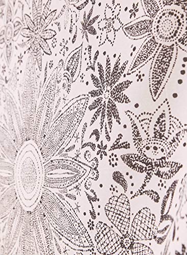 Neasow Bohemian Tapestry Wall Hanging, Beige White Floral Tapestry with Dotted Daisy Medallion Print Bedroom Boho Hippie Home Decor, 36×48 inches