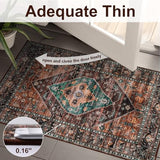 Washable 3x5 Area Rugs for Living Room, Non Slip Kitchen Ultra Thin Vintage Rugs,Small Lightweight Carpet for Living Room Dining Room Aesthetic