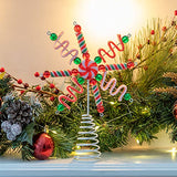 Ornativity Candy Snowflake Tree Topper - Peppermint Candy Cane Sour Belt Jelly Licorice Star Snowflakes Christmas Tree Top Decorations Xmas Holiday Toppers Decor 10"