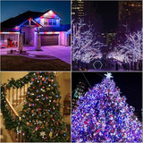 LAMPHOME Red White and Blue Patriotic String Lights, 66ft 200LED 4th of July Lights Plug in, 16 Modes with Timer Outdoor String Lights for Independence Day Memorial Day Patriotic Tree Holiday Decor