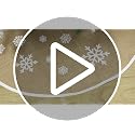 N&T NIETING Christmas Tree Skirt, 30 Inch Rustic Burlap Tree Skirt with Snowflakes Printed Christmas Tree Mat for Xmas Holiday Party Decoration, Dark Blue