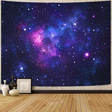 Faxdong Blacklight Galaxy Universe Space Tapestry, UV Reactive Starry Night Sky Mysterious Nebula Stars Ceiling tapestries for Bedroom Backdrop Wall Decor 36×48 inch