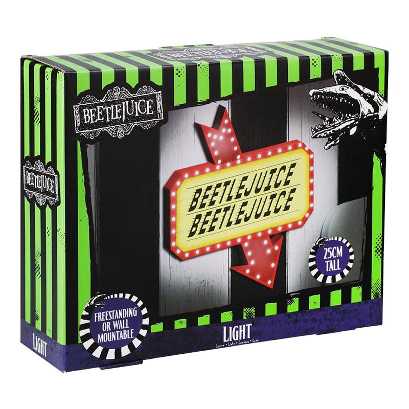 Paladone Beetlejuice Icon Accent Light - Officially Licensed Merchandise from Iconic Retro Horror Movie, Spooky Room Decor and Gift, Gothic Bedroom Accessory and Nightlight for All Ages