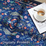 Rugcomf Door Mat 2x3 Small Area Rug Floral Washable Non Slip, Blue